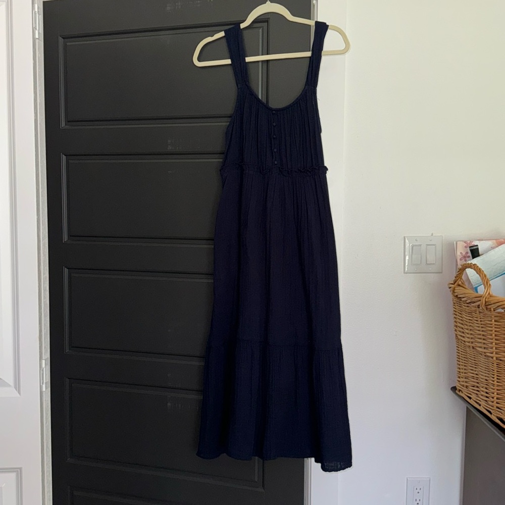 Navy midi dress